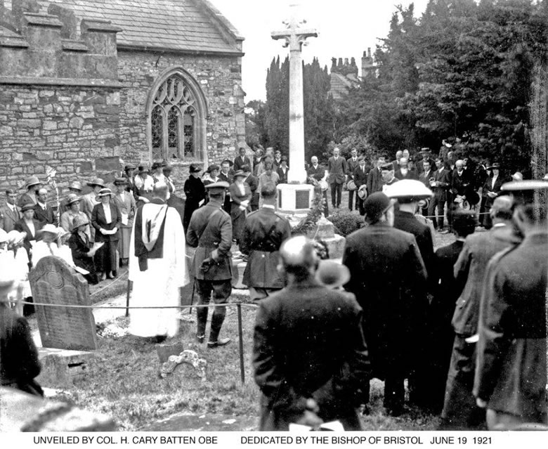 The consecration of the war memorial cross